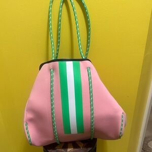 Stylish Pink and Green Tote Bag